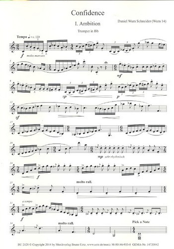 Confidence Wum14 für Trompet/Flügelhorn/Kornett/Piccolo in A (1 Spieler)